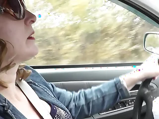 Squirting in car. Sexy Milf stops car chiefly collaborate of road, masturbates pussy, gets vivid wet orgasm. Squirt