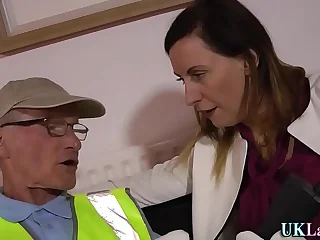 Face spunked older brit