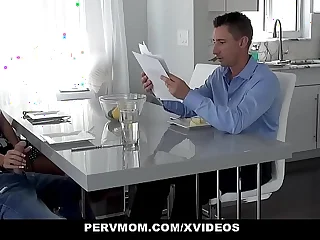 PervMom - Matured Milf (Olivia Blu) Rubs Stepsons Cock