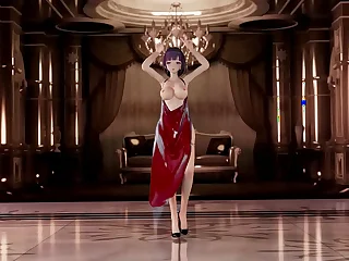 Raiden Mei Naked With Apron Dance Hentai Honkai Impact Mmd 3D In flames Apron (CLIP)